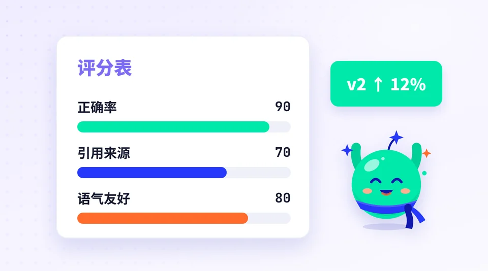 怎么判断 AI 做得好不好？ 的示意插画
